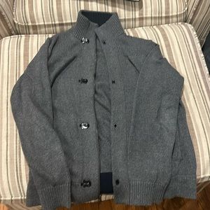 Banana Republic Gray Zip-Up Sweater Jacket